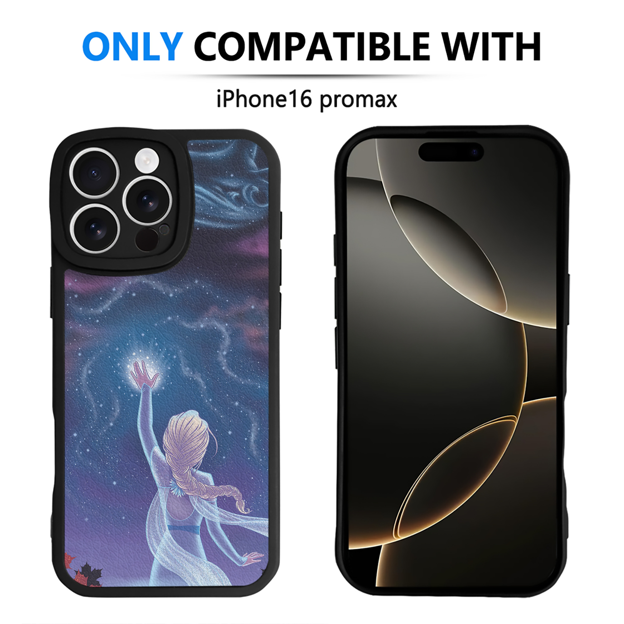 （画像用） アナと雪の女王 アンナ エルサ Frozen Anna Elsa 【iPhone 16シリーズ対応】シリコンスマホケース（レザー調） 材質：シリコン